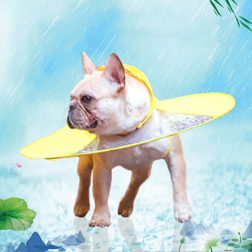 

Dog Raincoat Umbrella Cloak Raincoat for Dogs Cute Waterproof Raincoat for Small Medium Dogs Transparent Summer Pet Clothing