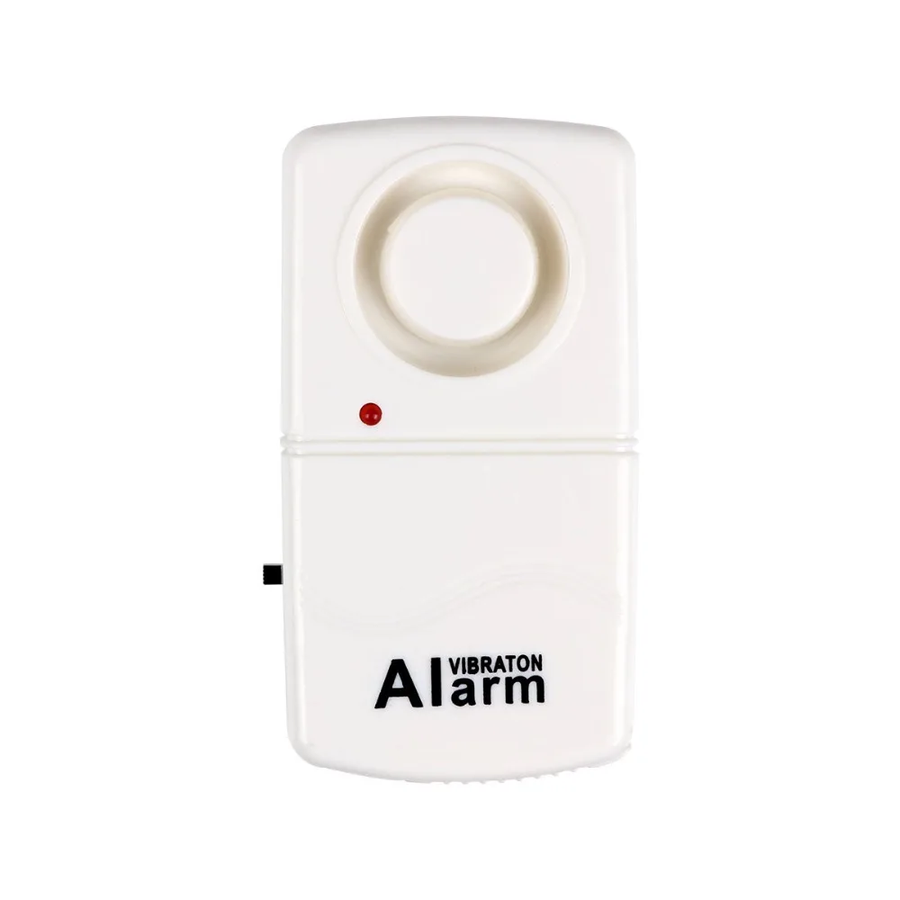 

Mini White Anti-Theft Shock Detector Sensor Alarm Wireless Home Security Alarm System Vibration 120dB Voice Door Window Car GT