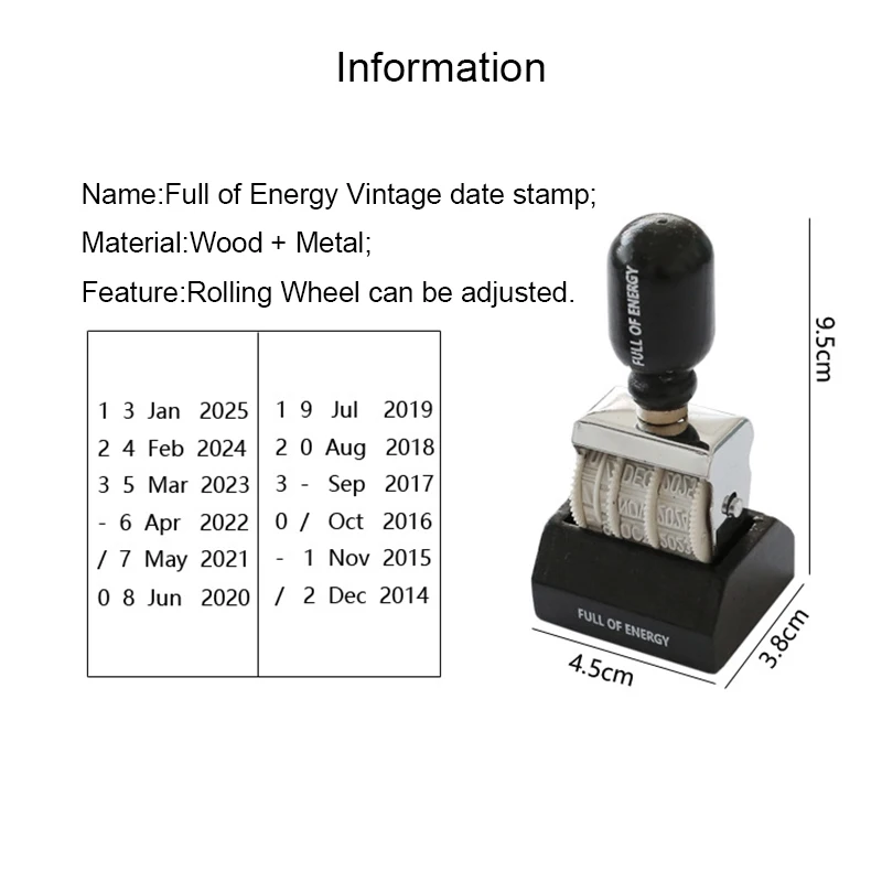 Винтажные деревянные роликовые штампы на колесиках штампы даты для планировщик для скрапбукинга рулонные слова штампы канцелярские принадлежности в стиле «Ретро» офисные принадлежности