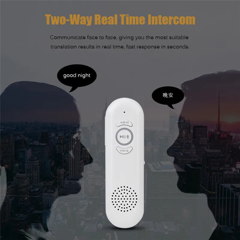 Multi-function Voice Translator Language Translator Intelligent Bluetooth Tourism Assistant Multilingual Interpreter Save Record