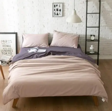 40S высокое качество домашная кровать из четырех единиц Ювелирные наборы из чистого двойной цвет из чистого хлопка(листы+ пододеяльник+ 2 шт. Подушка Чехол) C003 - Цвет: Double color