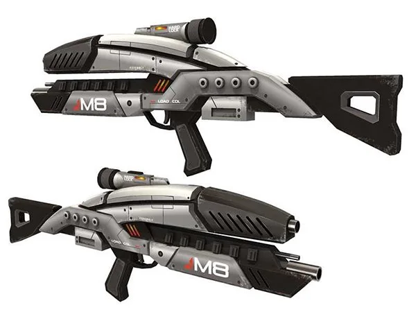 Mass Effect M8 Paper Model 1 1 Firearms Avenger Rifle Machine Gun Assault Rifle Models DIY