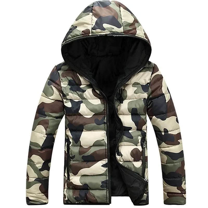 2017 Winter Camouflage Men Jacket Men's Parkas Windproof Hooded Coat
