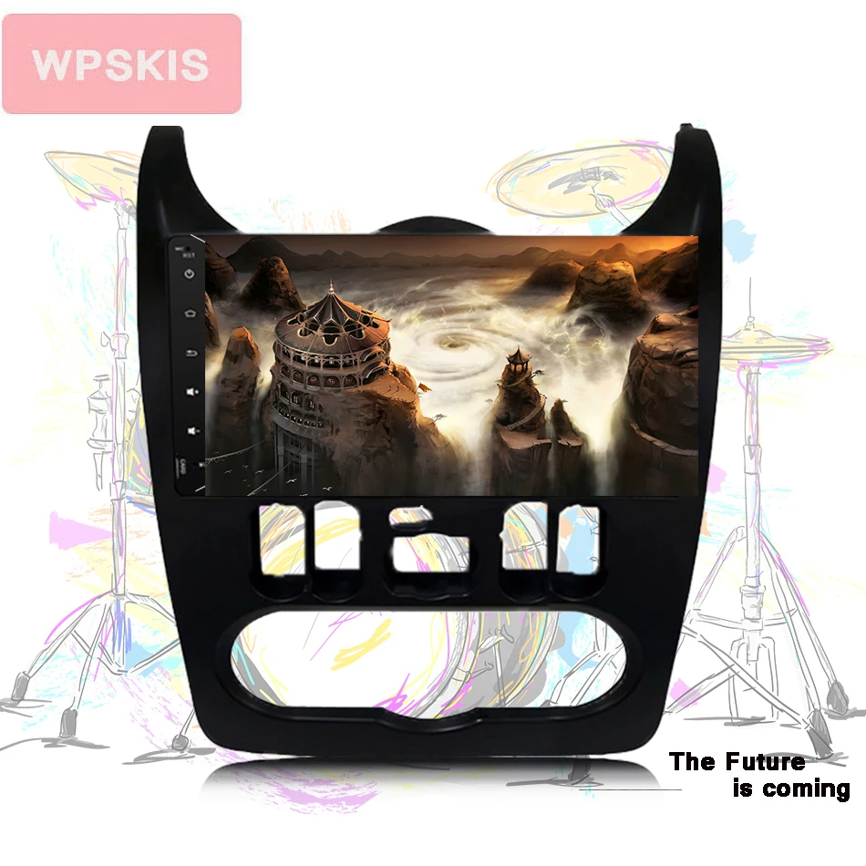 Discount 9" ips hd touch screen for Renault Logan Duster 2008+ android 9.0 car Gps navigation pc tablet headunit tape media unit monitor 2
