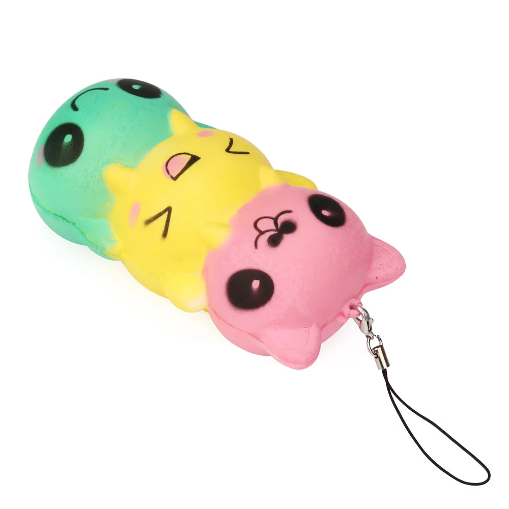 Милый подарок игрушка мягкое медленно поднимающееся Jumbo лицо Mochi Милые ремни мягкий ребенок Fun 28S71025 Прямая
