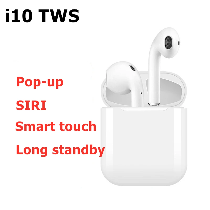 

i10 TWS Bluetooth Earphones Popup Wireless Headset Headphones Bluetooth 5.0 Stereo Sports Earbud with Mic for iPhone Mobile hone