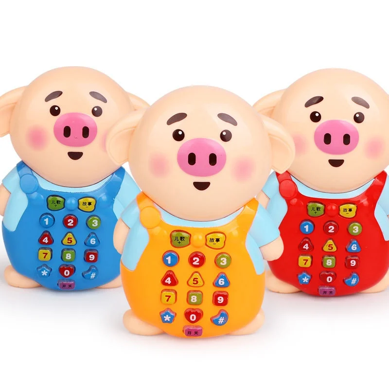 

Baby Learning Machine Electronic Toy Phone for Kids Baby Educational Learning Toys Gift for Children Music Pigs Toy