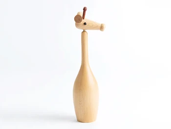 

Upgraded Wood Figurines Decoration Giraffe Beech Wood Department 360 Degree Movable Wood Play