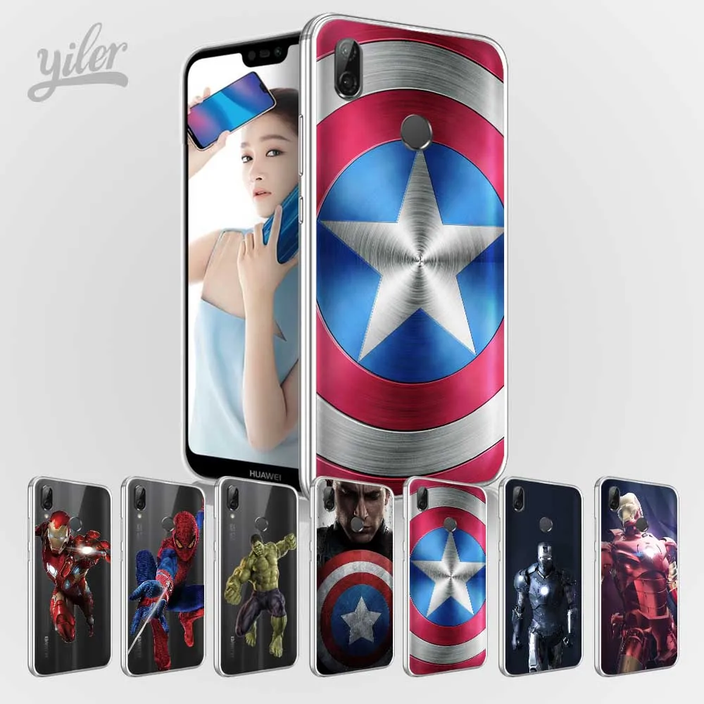 

Captain America Case for Huawei P20 lite Case for Huawei P Smart P20 Pro Nova 3 3i for Coque Honor 9 lite Cases 8 9 10 6A 6X 7X