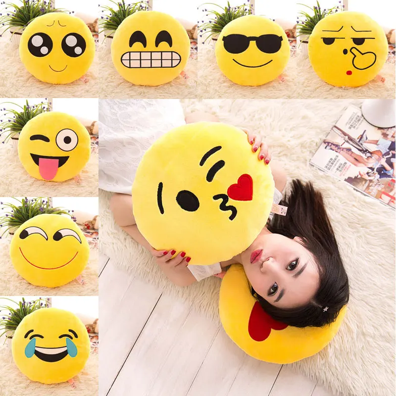 

GZTZMY 30*30cm Emoji Pillow Room Decorative Pillows Car Soft Emoticons Cushion Smiley Face Pillow Christmas Birthday Couple Gift