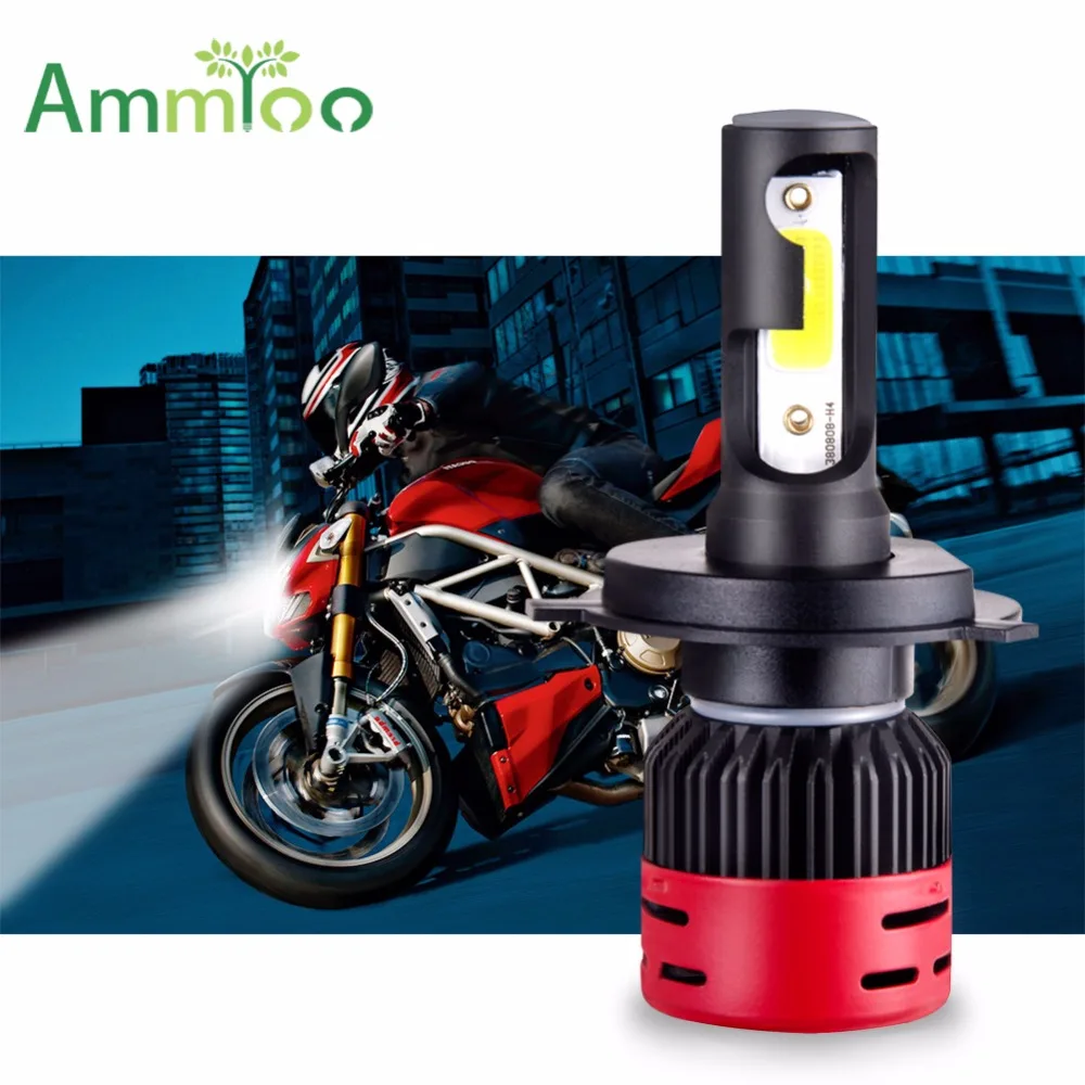 

AmmToo LED Motorcycle Headlight H4 Lights HS1 led bulb 4000LM 36W Hi/Lo Conversion Kit 6500K Motorbike lamp For Suzuki Honda
