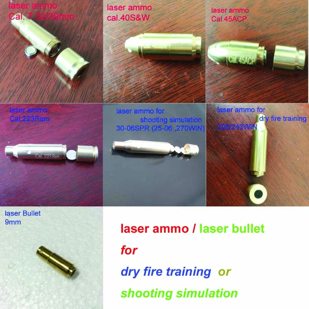 Laser Ammo,Laser Bullet, Laser Cartridge for Dry Fire Training and Shooting Simulationin Lasers