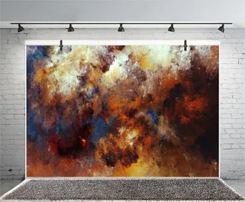 

Laeacco Colorful Clouds Gradient Portrait Scene Baby Children Photography Background Photographic Backdrop For Photo Studio