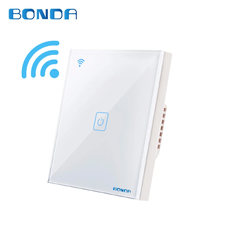 BONDA стандарт ЕС 1/2/3 банды WiFi сенсорный выключатель умный настенный одинарная