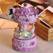2016 Creative Gifts carousel Mini Music Box for Princess Love Girl Valentine’s Day Decoration
