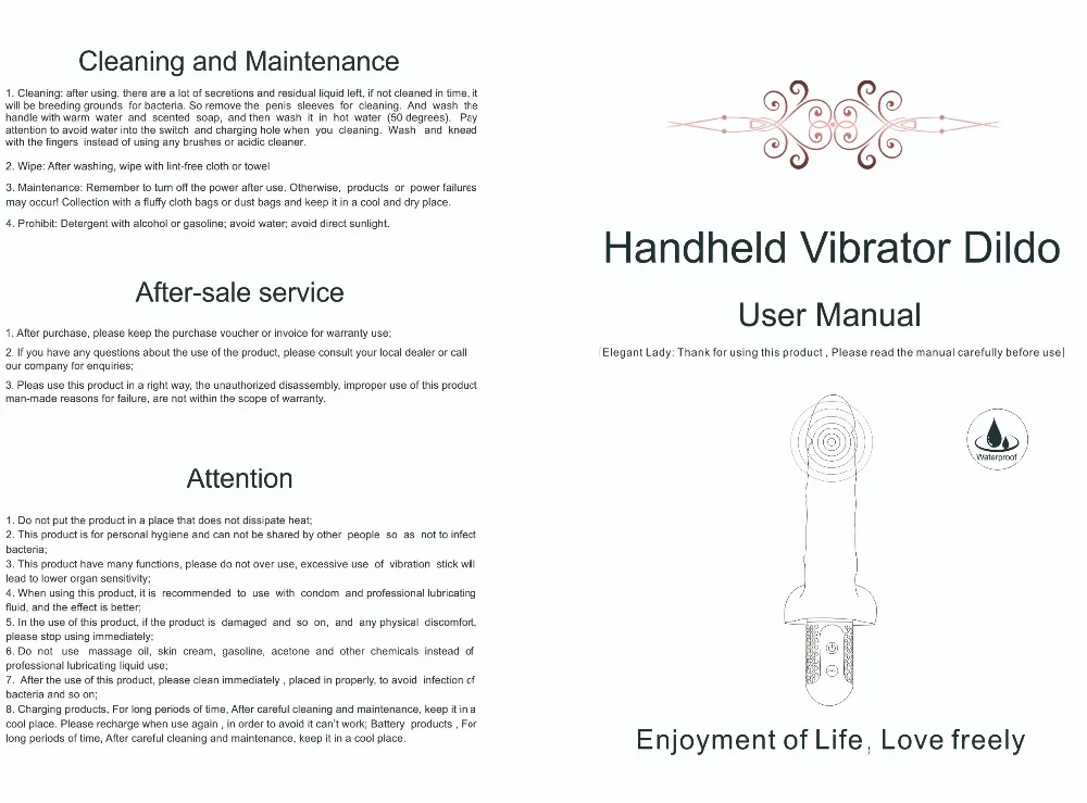 handheld vibrating dildo-front(A5)-English