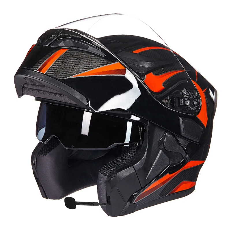 Откидной мотоциклетный шлем двойная линза с полным лицом Casco Racing Capacete внутренним