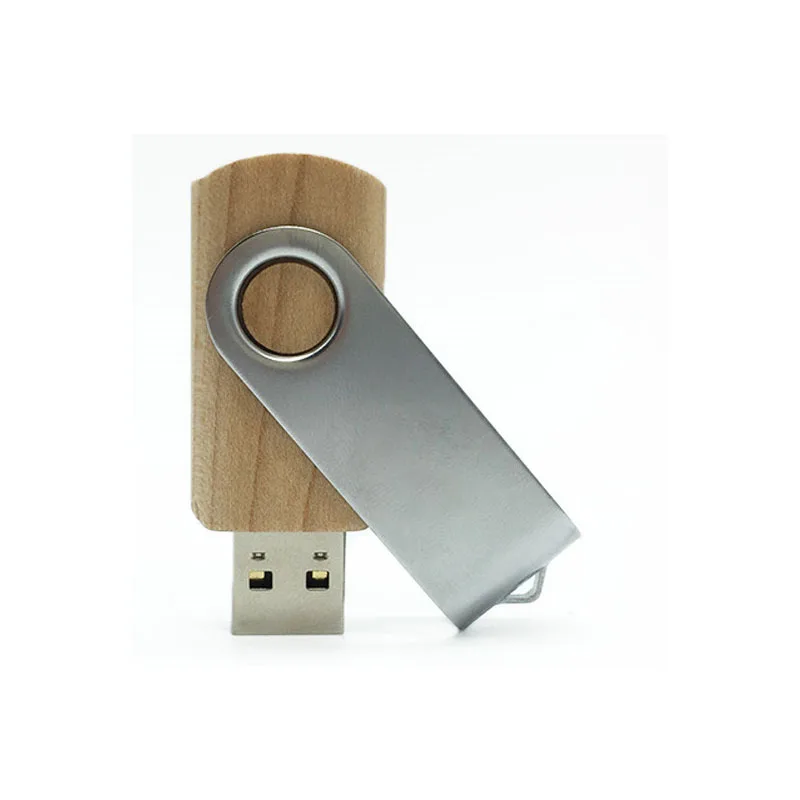 USB 2 0 металлическая вращающаяся флеш память 4 ГБ 8 16 32 64 креативная Деревянная