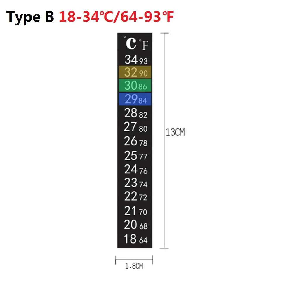 Двойной масштаб аквариума температура аквариума термометр стикер липкий