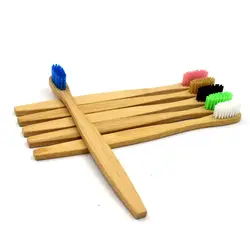 Натуральный бамбук Экологичный зубная щетка из древесного угля мягкая щетина карбоновая деревянная ручка портативный чистые зубы щетка