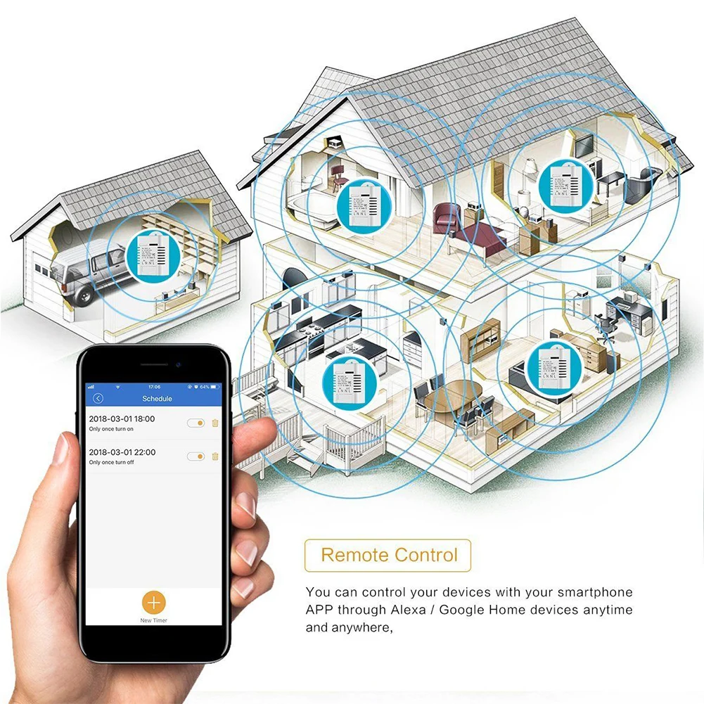 10A 16A таймер умный беспроводной переключатель мультиперсональное управление домашнее приложение дистанционное управление wifi Универсальный