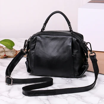 

Women Leather Handbags Genuine Leather Bag Large Famous Brand Women Messenger Bags Big Ladies Shoulder Bag 2019