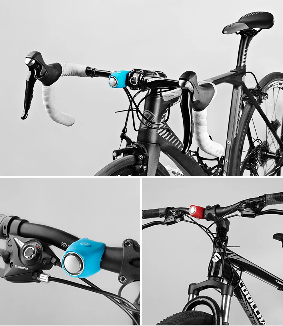 CoolChange велосипедный звонок Водонепроницаемый 360 Вращающийся электрический рог силикагелевый корпус велосипедный Звонок на руле велосипеда монтажный велосипедный Звонок