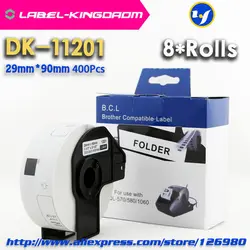 8 рулонов Совместимость DK-11201 label 29 мм * 90 мм совместимый для принтера брат этикетки все приходят с Пластик держатель 400 шт./roll