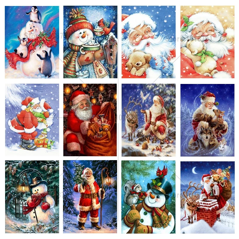 

5D DIY Diamond Painting Christmas Diamond Embroidery Painting Cross Stitch Rhinestone Home Decoration needlework