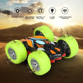 

2019 Create Toys 8031 1/48 RC Stunt Car 2.4G Double-sided Flip 360 Rotation Off-road Climbing Racing Car for Kids gift Buggy Car