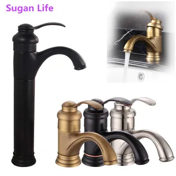 

Copper Black Ancient Teapot Luxury Basin Bath Faucet European Retro Single Handl for Cold and Hot Water Sink Mixer Tap Mixer