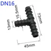 10 Pcs DN16 DN20 Three Way Barbed Garden Water Connectors Garden Irrigation Hose Tee Garden Agriculture Irrigation Accessories ► Photo 2/6