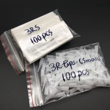 100 шт. 3RS иглы и 100 шт. маленькую насадку 3R острые наконечники для перманентного макияжа Gaintsun/солнечный свет для удаления татуировок