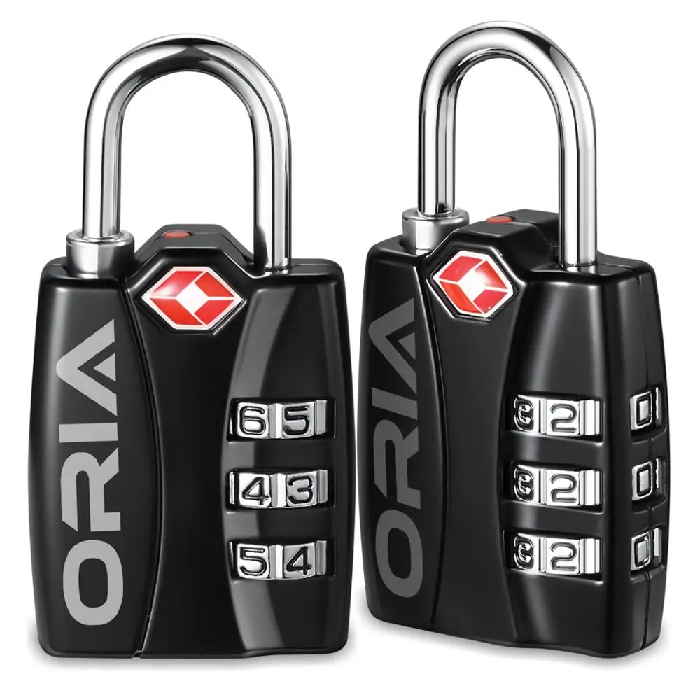 

ORIA 3-Digtal Bag Lock Cable Travel Combination Lock Safe Padlock Suitcase Backpack Small Cabinet Computer Bags Locks