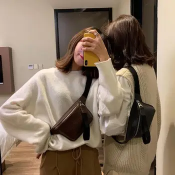 

Alligator Pattern Shoulder Messenger Handbags Women Waist Fanny Belt Packs PU Leather Crossbody Chest Bags Phone Money Pouch