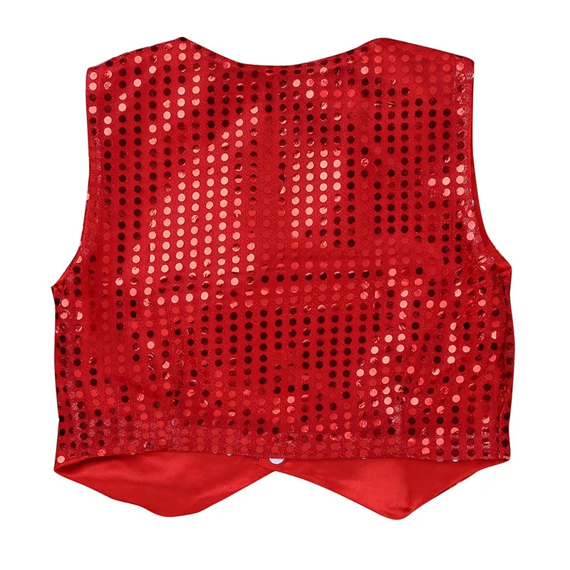 Bambini ragazzi brillanti paillettes gilet giacca Hip-hop Jazz Stage Performance Dance Clothes