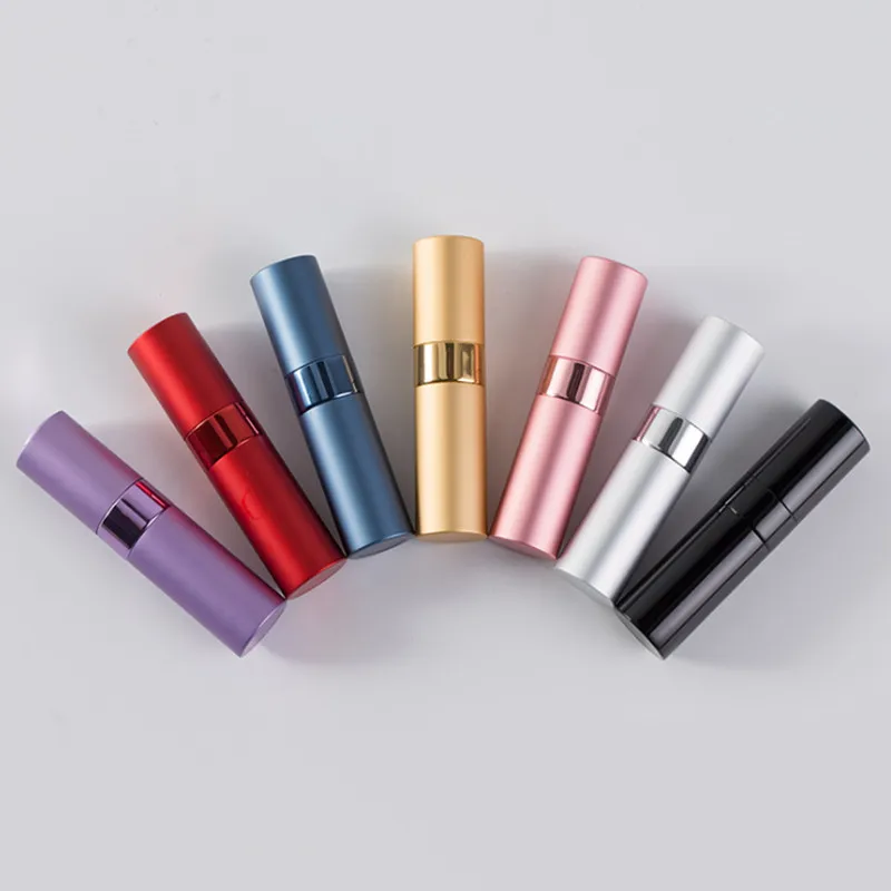 

8ml Metal Aluminum Perfume Bottle Cosmetic Spray Bottle Portable Empty Bottle Travel Sub-bottle Liner Glass