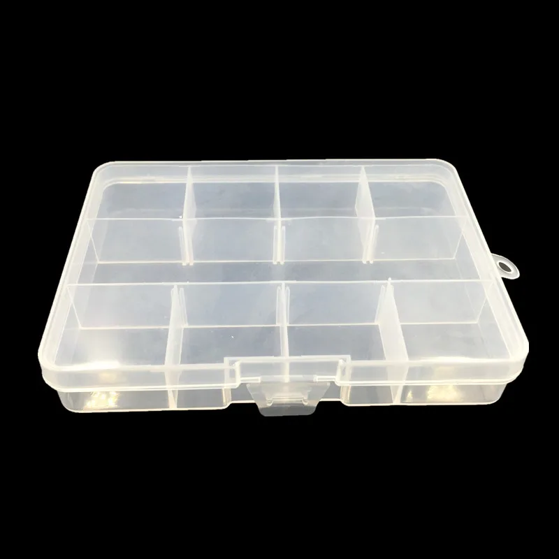 5Pcs Rectangle Clear Plastic Display Container Carrying Case Storage