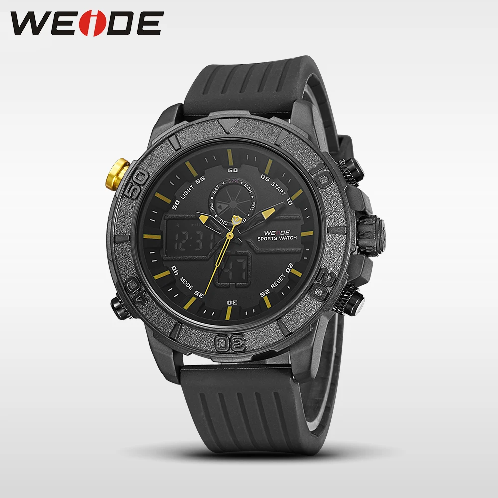 

WEIDE genuine brand luxury silicon watch sport date digital led quartz men's watch white water resistant analog relojes hombre