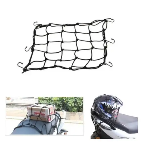 Мотоциклетный шлем мотоцикла банджи багаж груз 6 крючков сетка удерживает вниз 3 цвета доступны 40x40 см