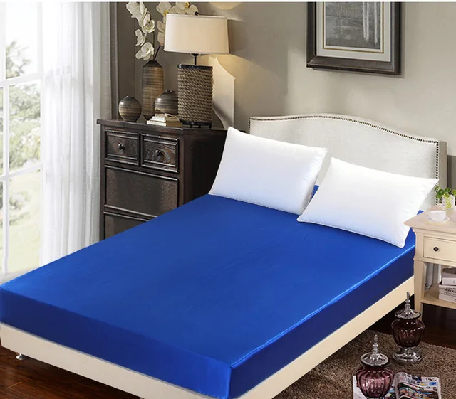 Aliexpress.com : Buy Gray gold Silk Bed Sheet Satin Fitted Sheet Twin