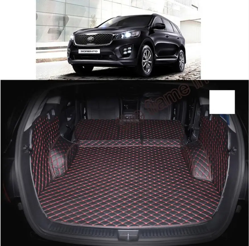 Автомобильный коврик для багажника из волоконной кожи kia sorento 2015 2016 2017 2018 Kia Sorento