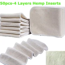 Free Shipping font b Organic b font Hemp 50pcs Cotton Cloth Diapers font b Inserts b