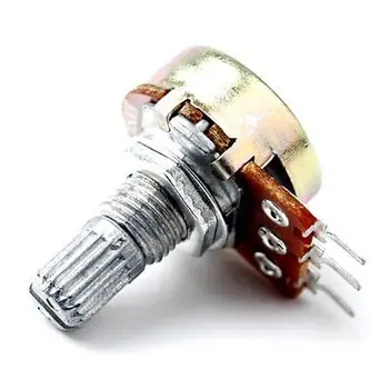 5pcs 500K Ohm B500K Knurled Shaft Linear Rotary Taper Potentiometer governor dimmer board b500k potentiometer 220v 300w