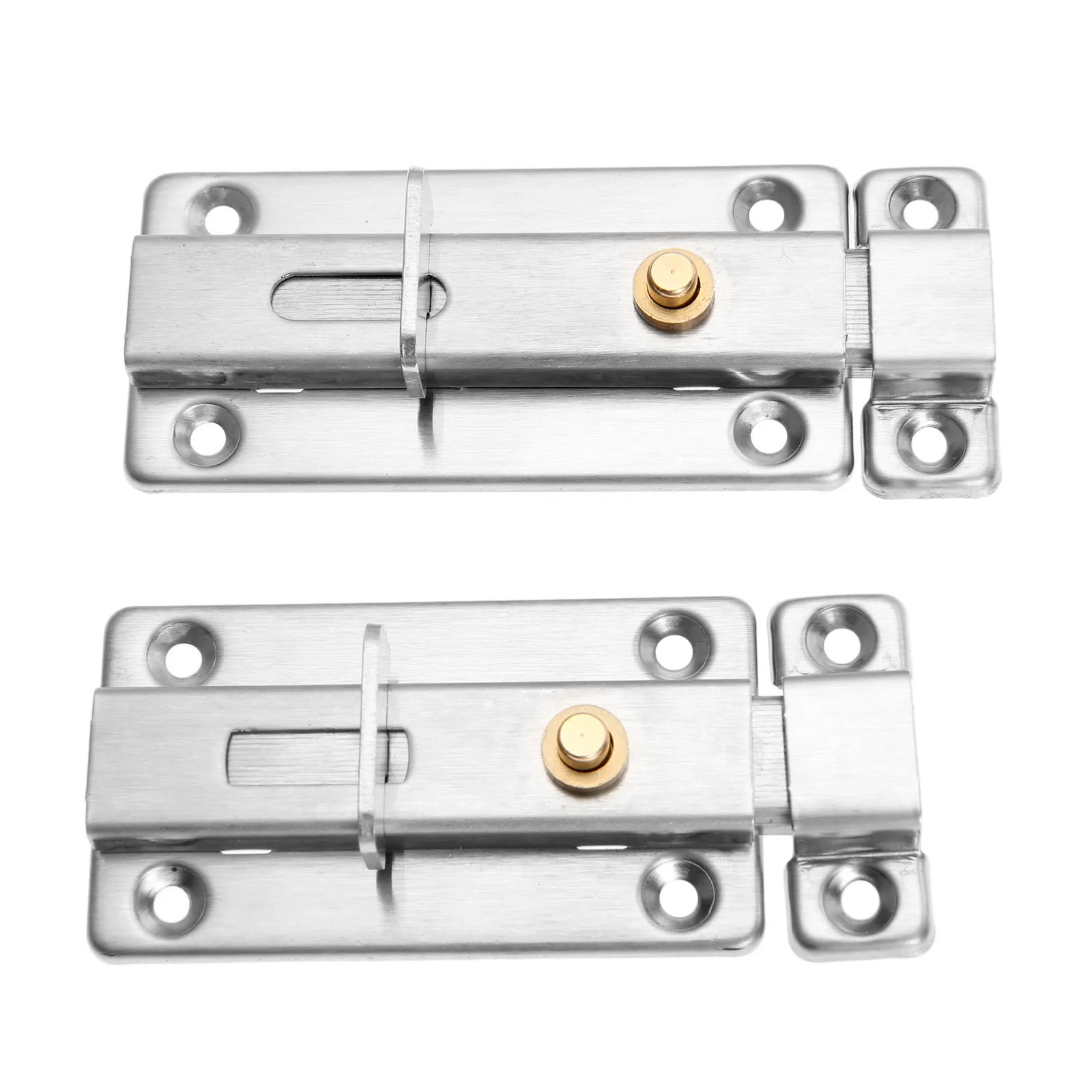 

DRELD 1Pc Home Door Security Guard Latch Bolt Gate Lock Stainless Steel Spring Loaded For Window Drawer Cupboard 3 Inch 4 Inch