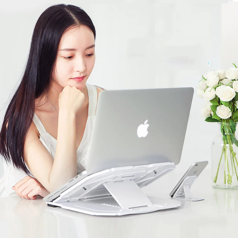 Laptop Stand Tablet Stand Desk Universal for Apple MacBook Air Pro 11-17 inch Folding Adjustable Holder support Office Notebook (19)
