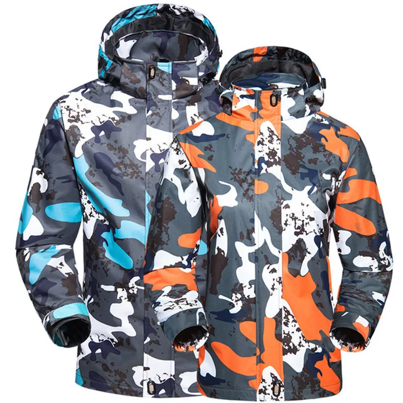 

Man or Woman Outdoor camouflage one layer waterproof breathable removable hooded professional Jacket for Spring or Autumn