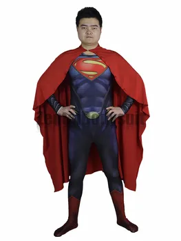 

3D Cut Superman Bodysuits Suits Printed Spandex skin Zentai Cosplay Halloween Party Costume
