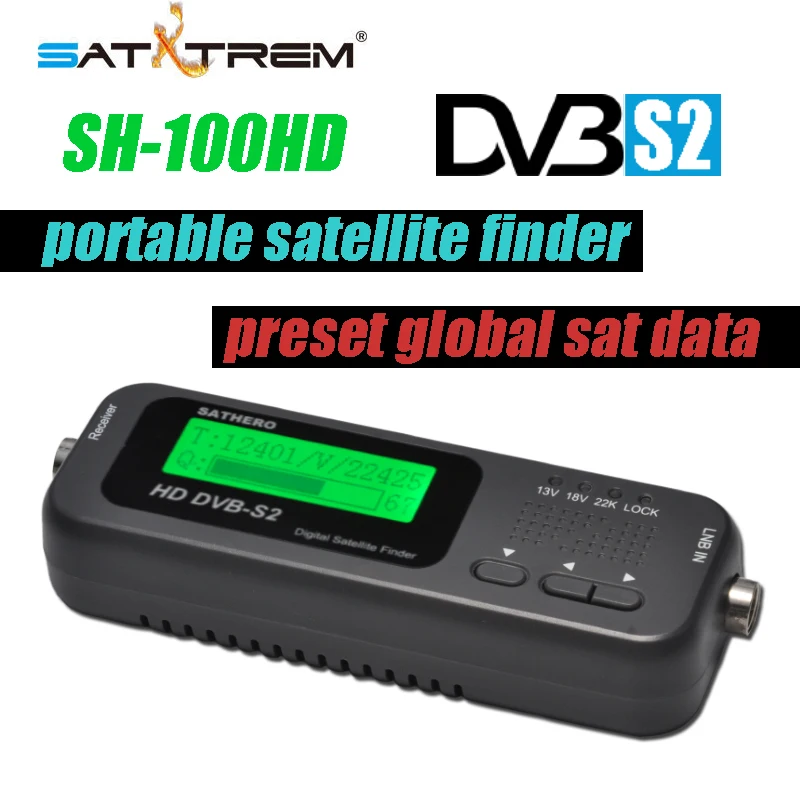

Satxtrem SH-100HD Pocket DVB S S2 HD Digital Satellite Finder Alignment Signal Satfinder Meter FTA TV Signal Receiver Finder
