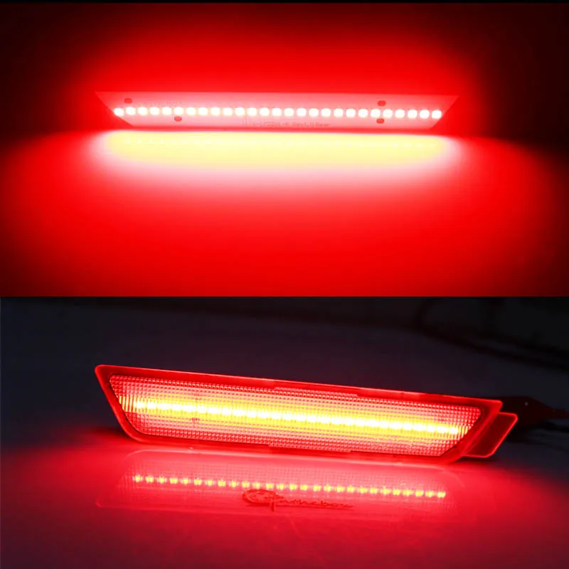 IJDM 12 В красный светодиодный задний габаритный фонарь для 2010- Chevy Camaro, копченый LH RH боковины питание от 27 красный SMD светодиодный фонарь